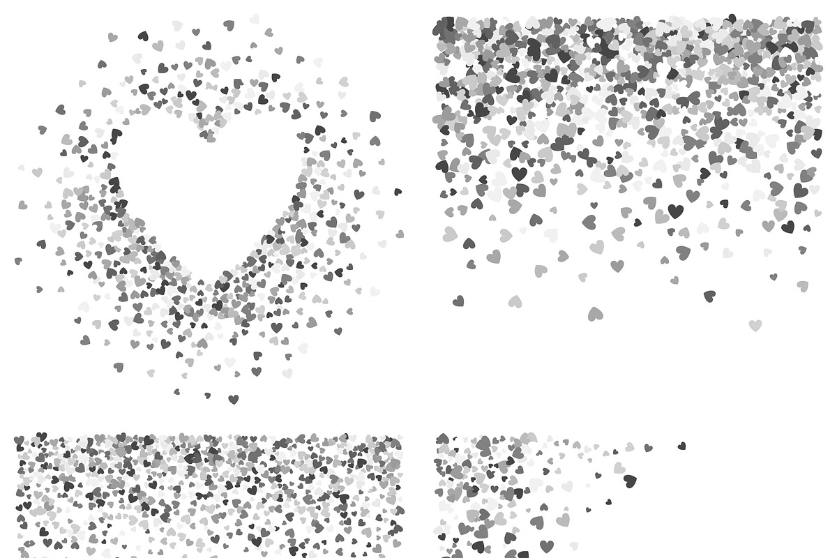 Silver hearts collection, a Pattern Graphic by ekmelica (Photo 7 of 12)