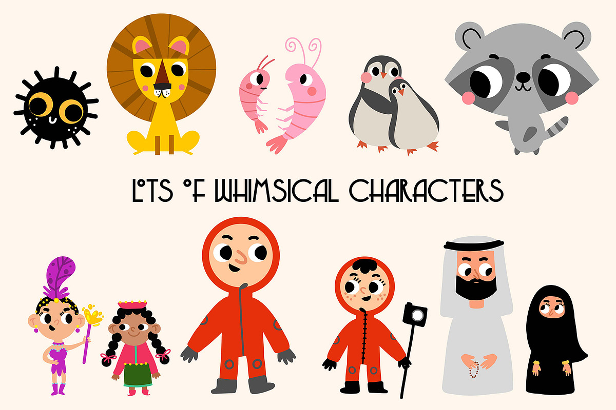 Big World kid vector map drawing, an Education Illustration by Alinafineart (Photo 3 of 6)