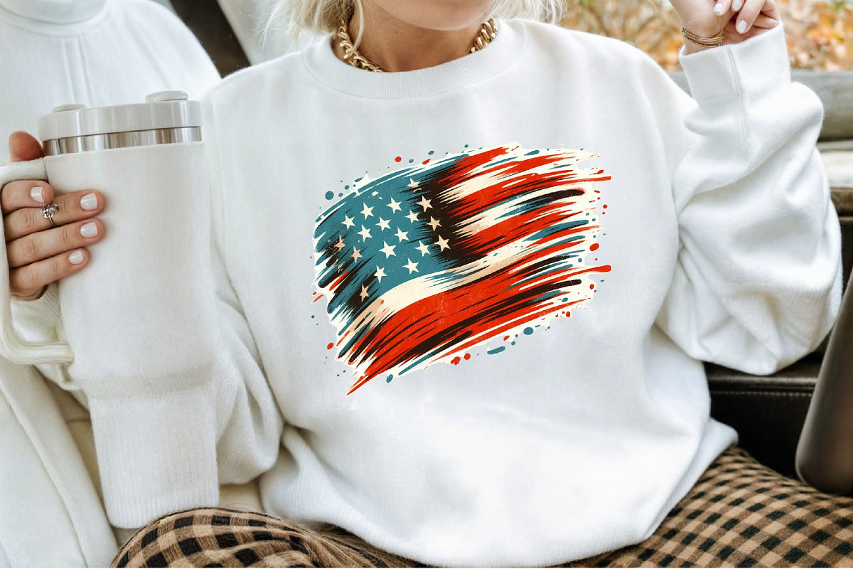 4th of July Brushstroke Sublimation, an Illustration by Sublimation Artist (Photo 4 of 6)