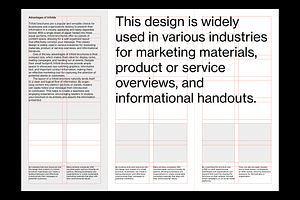 A4 Trifold Brochure Grid System