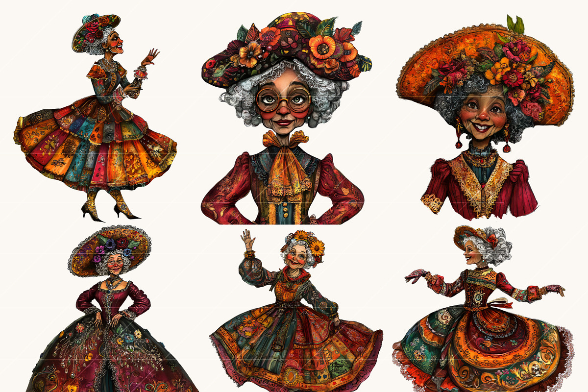 Old Victorian Ladies Clipart Bundle, a Person Illustration by Design Scotch (Photo 3 of 8)
