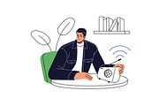 People reading breaking news set, a Person Illustration by PaperTrident (Thumbnail 5 of 6)