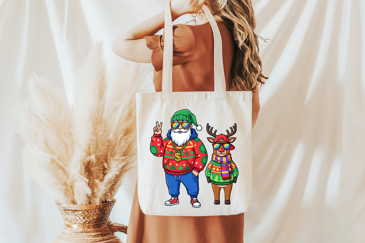 Christmas Santa Reindeer Png, an Illustration by Craft Nest (Photo 4 of 6)