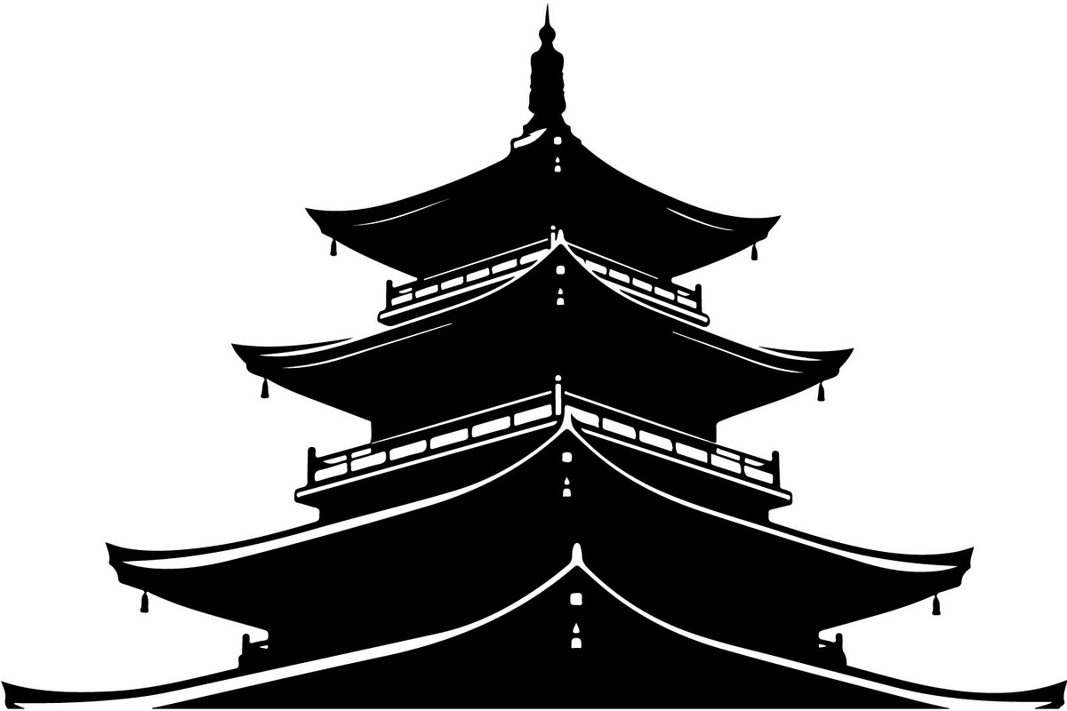 Pagoda Temple Silhouette, an Object Graphic by Creativeshirt (Photo 17 of 20)