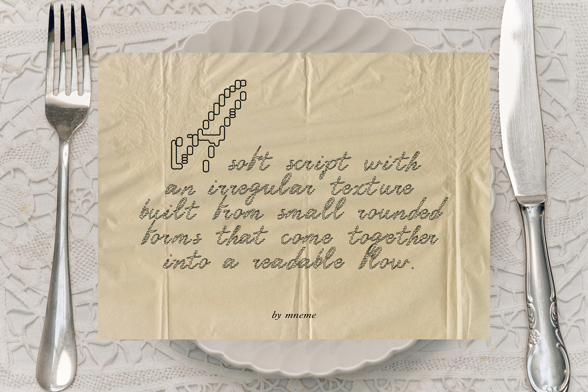 Drop by Drop - Dotted Script Font, a Script Font by Mneme (Photo 3 of 10)