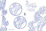 Blue Gardens Chinoiserie set, a Texture Illustration by Patishop Art (Thumbnail 5 of 11)