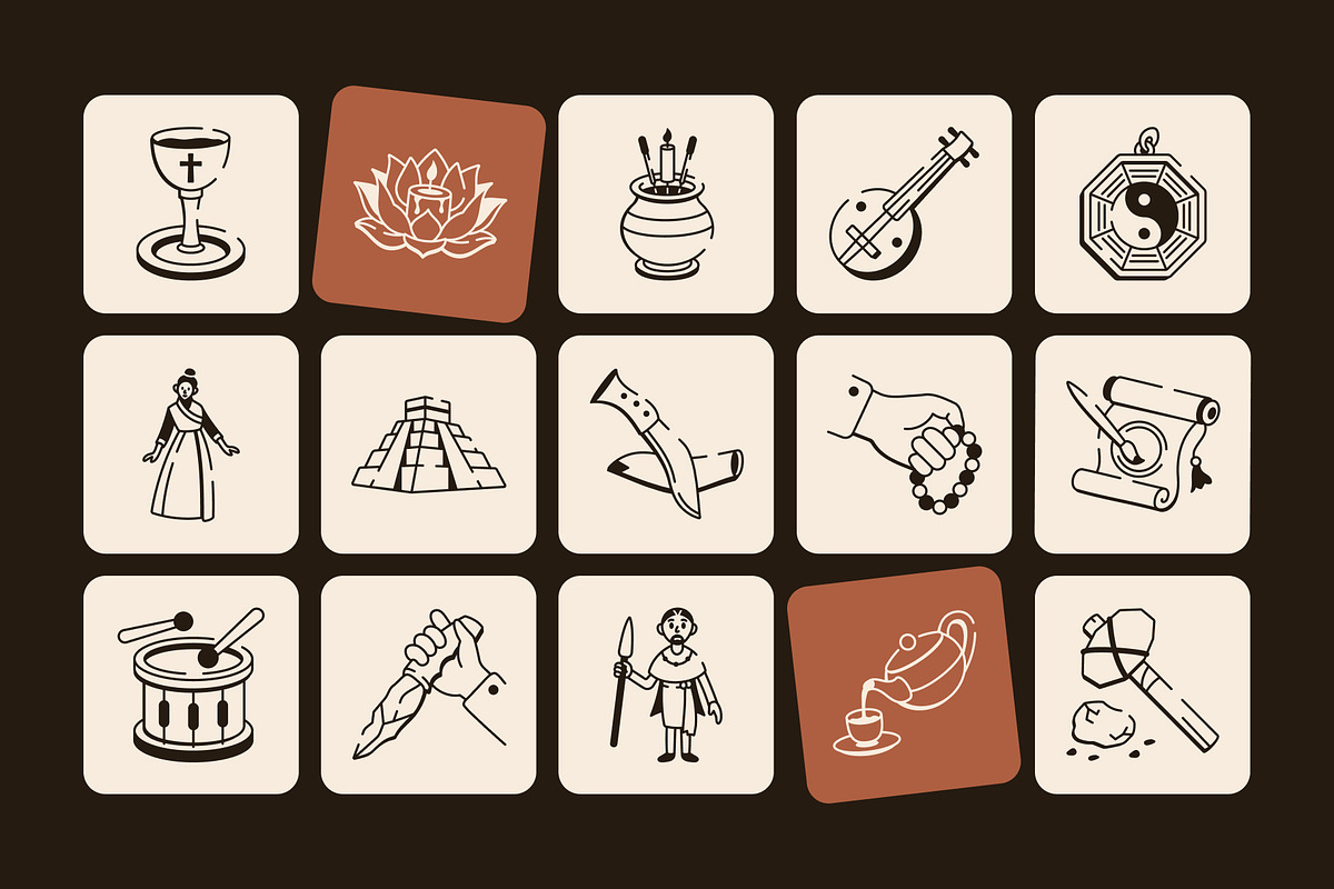 Animated Culture Doodle, an Outline Icon by Vectors Market (Photo 3 of 4)