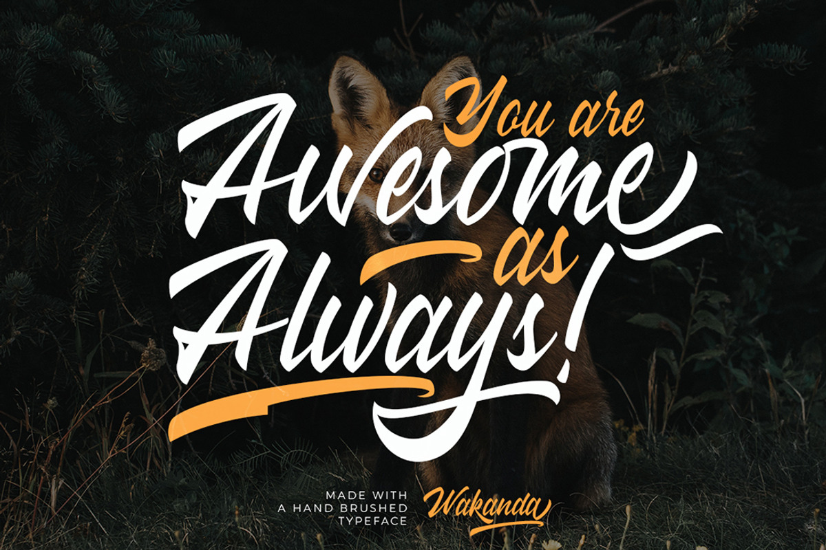 Wakanda Script Business Font preview 7