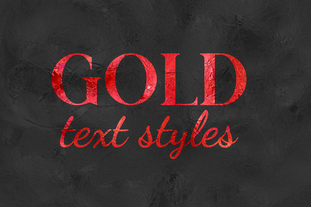 Gold Foil Photoshop Text Effect, a Layer Style Add-On by MRI STUDIO (Photo 6 of 29)