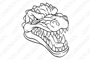Crocodile Alligator Cartoon Lizard, an Animal Illustration by Christos Georghiou