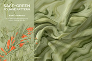 Sage-green foliage pattern, a Pattern Graphic by ANAKOTO (Thumbnail 6 of 13)