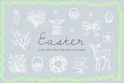 Happy Easter vector clipart, a Seasonal Illustration by vanloveart (Thumbnail 1 of 6)