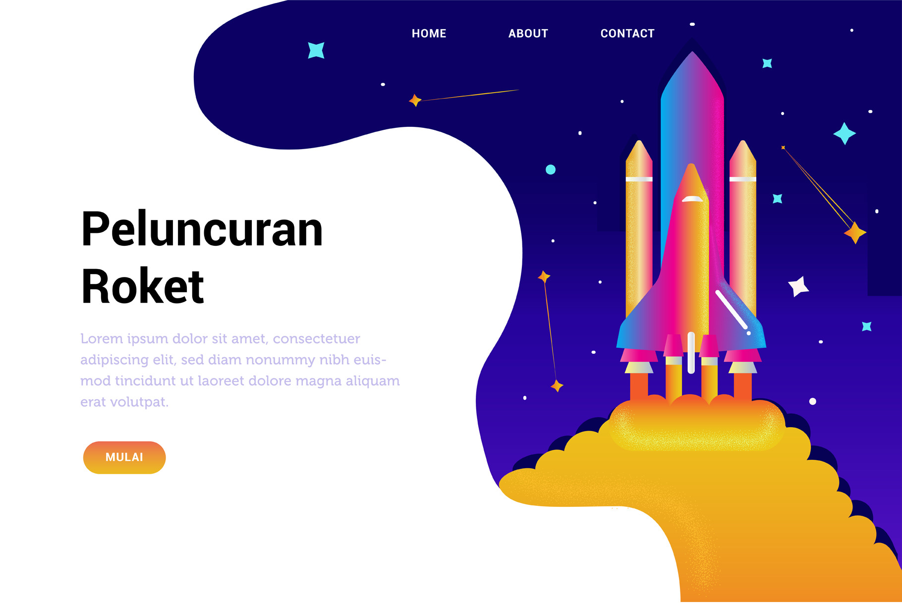 Landing Page Launching Start Up by Bungamustia  Creative Market