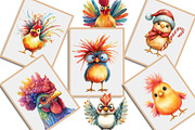 Whimsical Funny & Quirky Chicken PNG, an Illustration by Creative Art (Thumbnail 7 of 12)