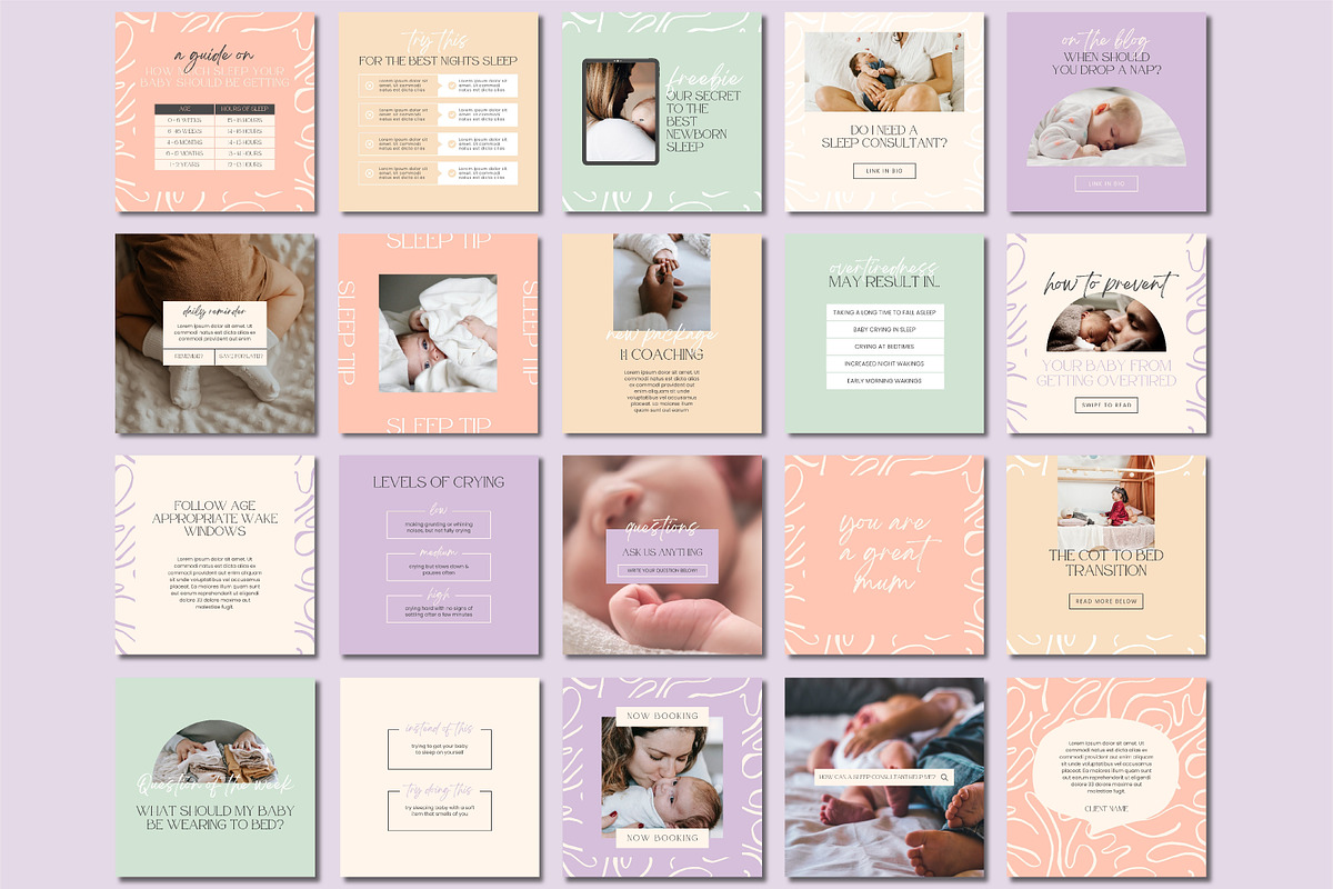 Sleep Consultant Instagram Bundle, a Social Media Template by Templatez.Co (Photo 2 of 8)