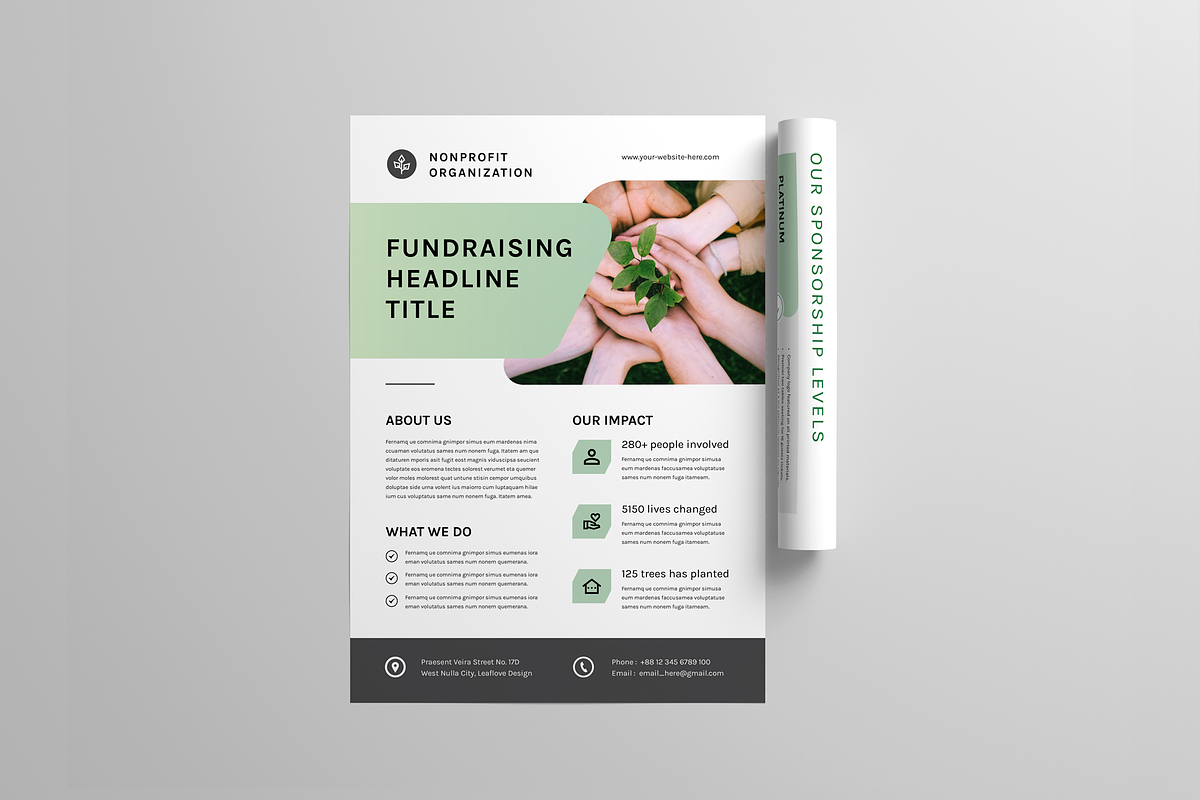 Nonprofit Fundraising Flyer, a Flyer Template by Leaflove (Photo 4 of 5)