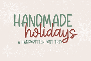 Handmade Holidays Font Trio