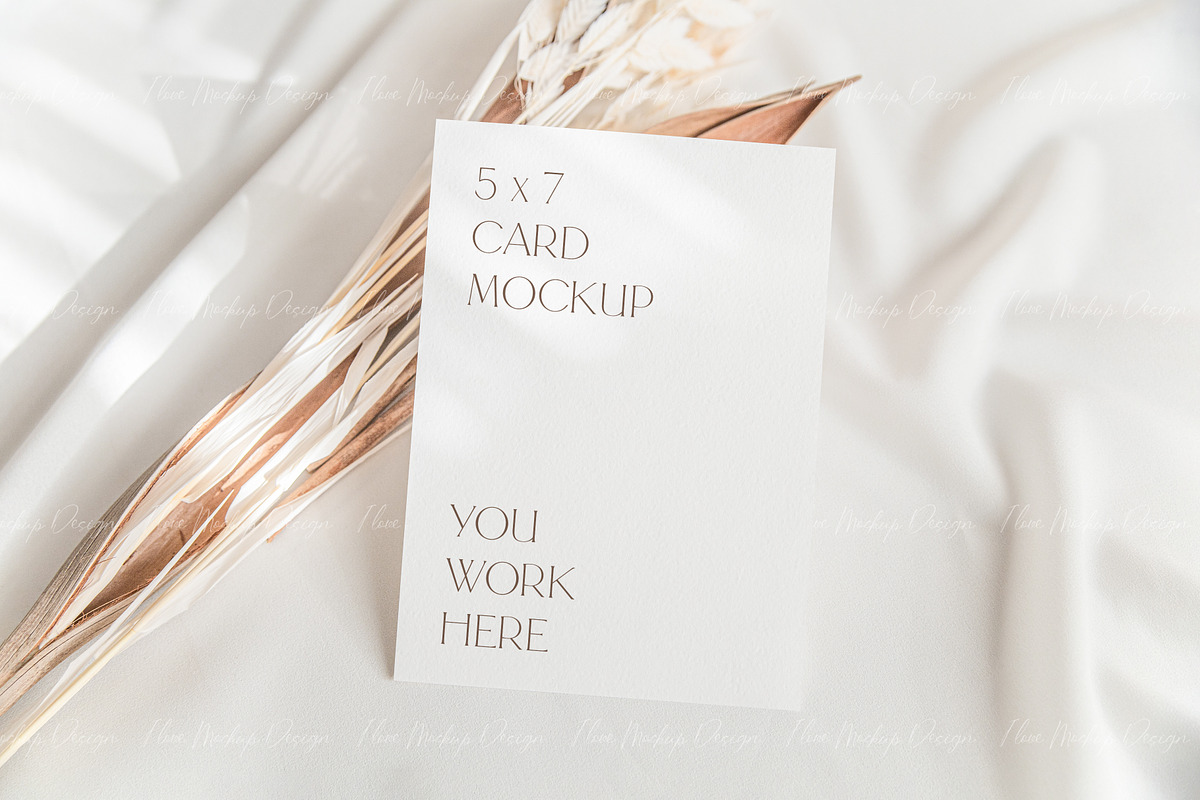 Wedding 5x7 Neutral Card Mockup, a Product Mockup by ILoveMockupDesign (Photo 2 of 10)