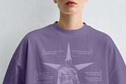 T-Shirt Mockup PSD - Female Model, a Shirt Mockup by Rymden_Fl (Thumbnail 2 of 6)