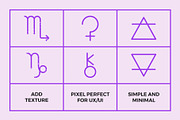 Astrology Symbols | Line Icon Set, an Outline Icon by Abstracto-Create (Thumbnail 3 of 7)