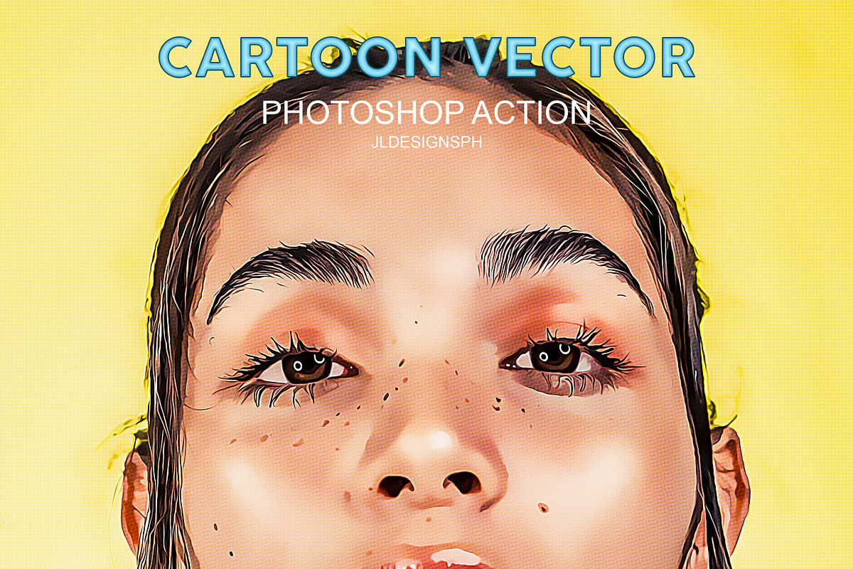 Cartoon Vector Photoshop Action, an Action Add-On by JLDesignsPH (Photo 1 of 4)