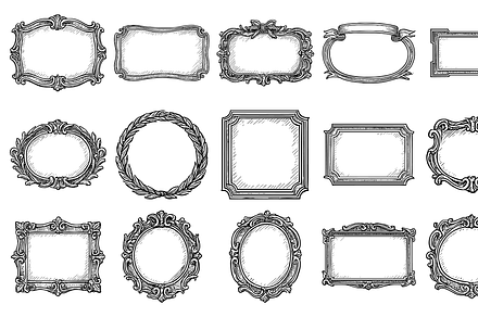 Hand Drawn Ornate Frame Collection