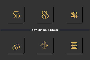 SET OF SB LOGO DESIGN