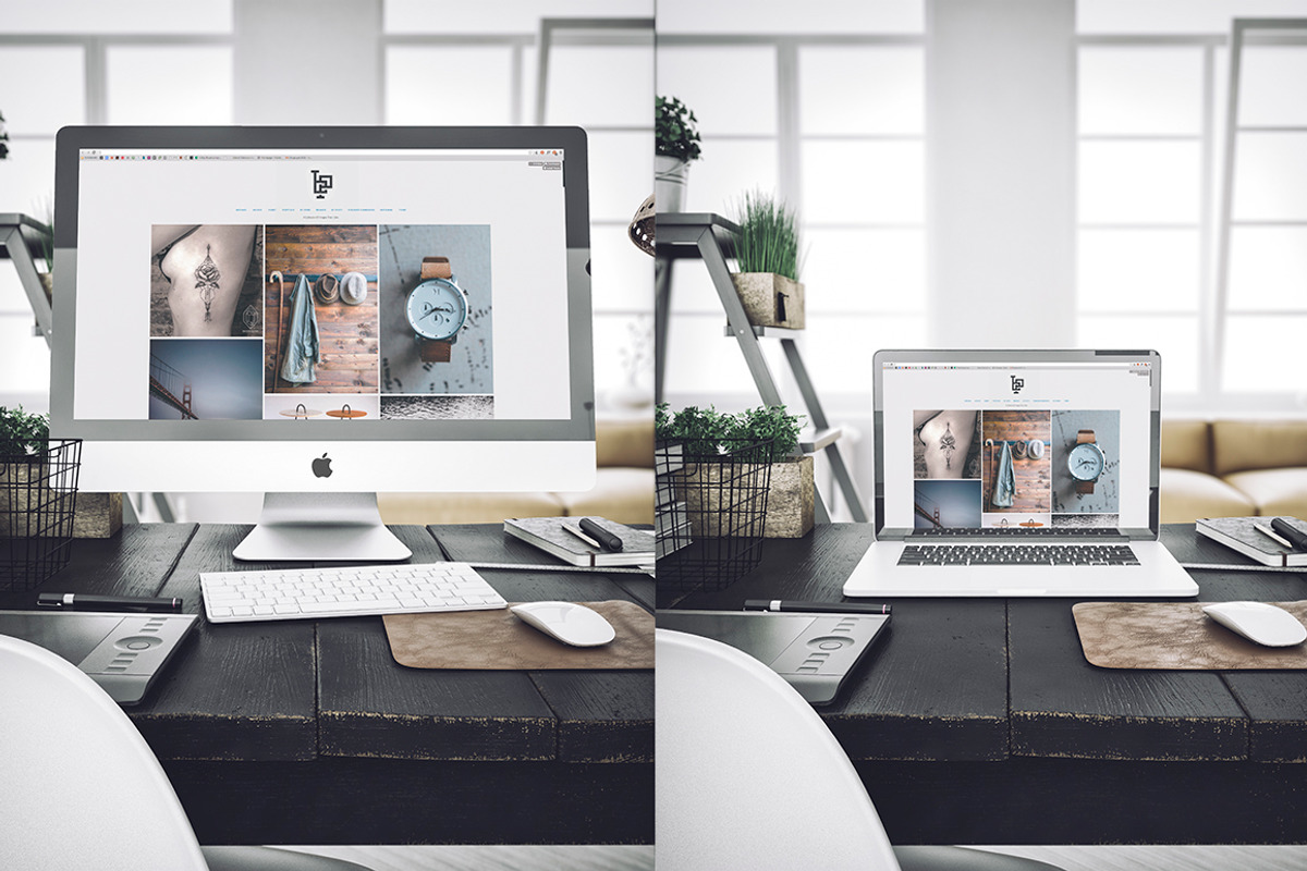 Workspace Mockup Set 4, a Mac Mockup by Best Pixels™ (Photo 2 of 3)