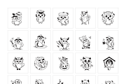 Owl Icon Set, a Solid Icon by Prosymbols (Thumbnail 5 of 6)