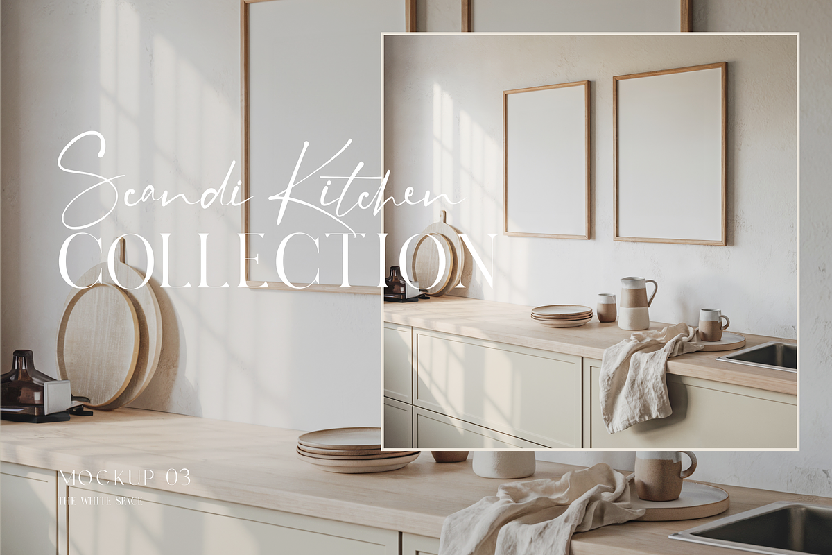 Scandi Kitchen Mockup Bundle, a Household Mockup by The White Space Co. (Photo 5 of 9)