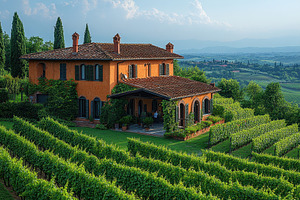 Charming villa surrounded by lush vi, a Photo by Tanuart