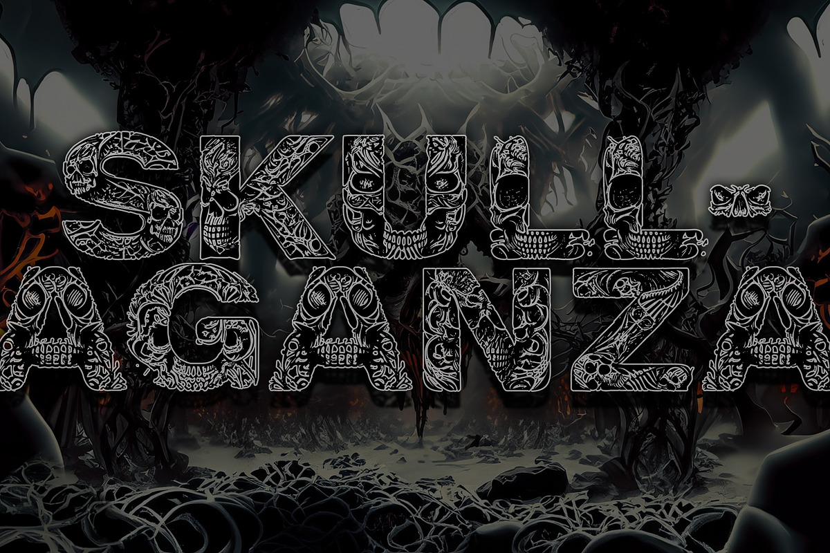 Skullaganza, a Sans Serif Font by Fontastic Ventures (Photo 1 of 2)