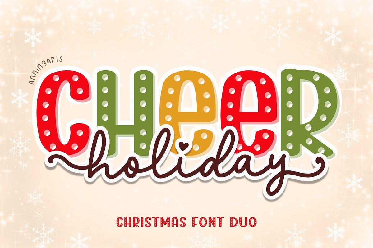 Holiday Cheer Font Duo, a Script Font by AnningArts (Photo 1 of 11)
