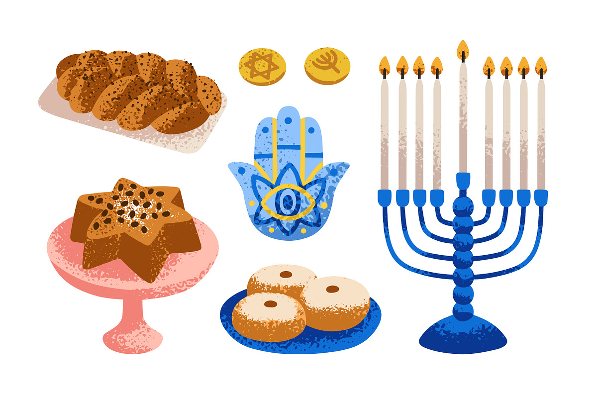 Hanukkah, Jewish holiday items set, an Object Illustration by Good Studio (Photo 2 of 4)