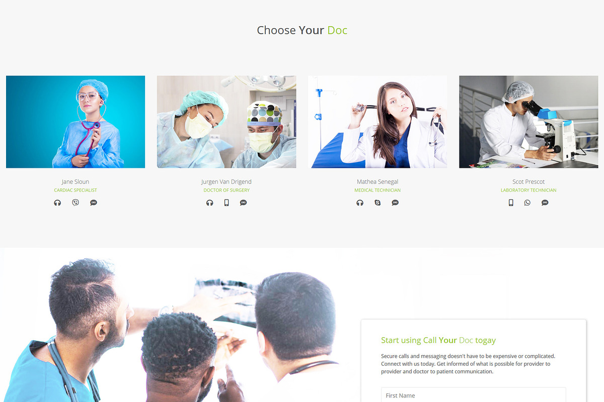 CallMyDoc - One Page HTML Template, a Landing Page Template by inSTUDIO43 (Photo 5 of 6)