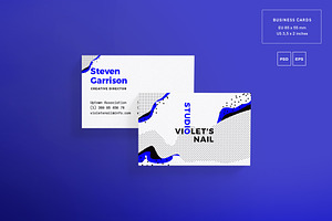 Business Cards Violets Nail Studio