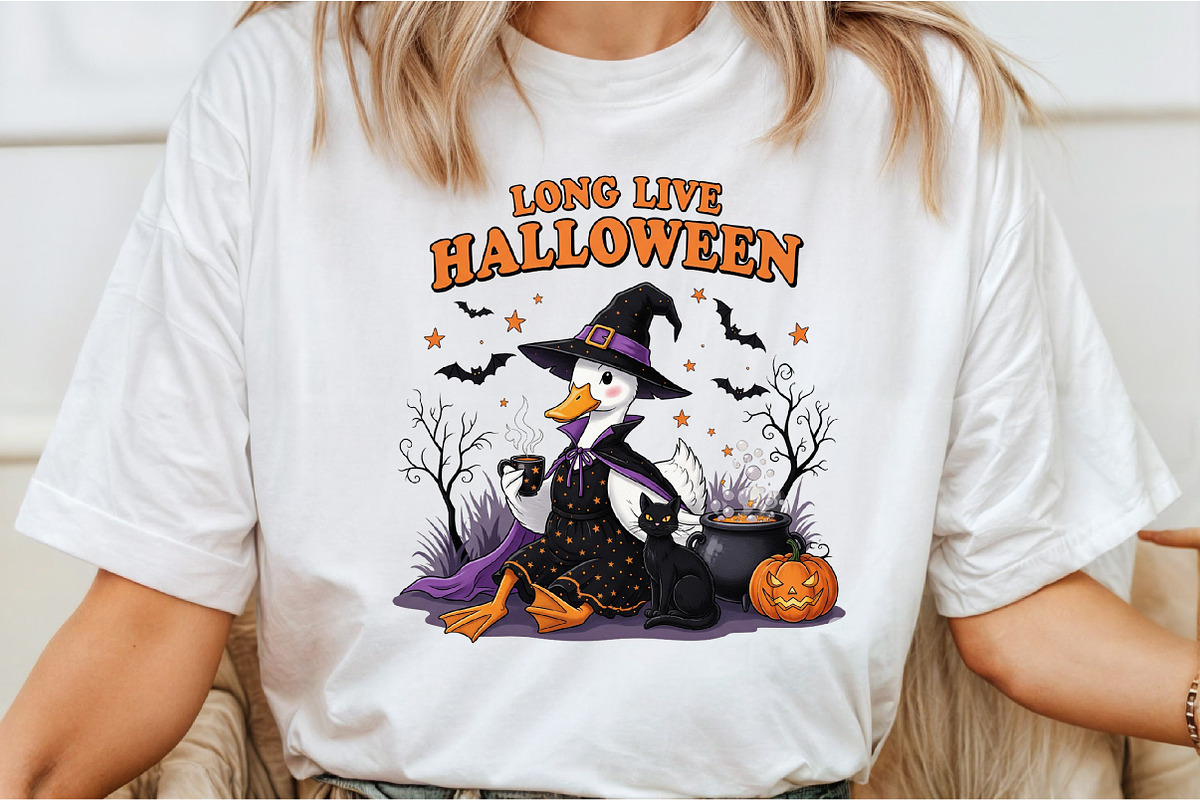 Halloween Goose Witch Long Live Png, an Illustration by DreamCafeArt (Photo 2 of 7)