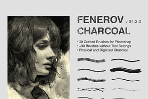 Charcoal Brushes for Photoshop