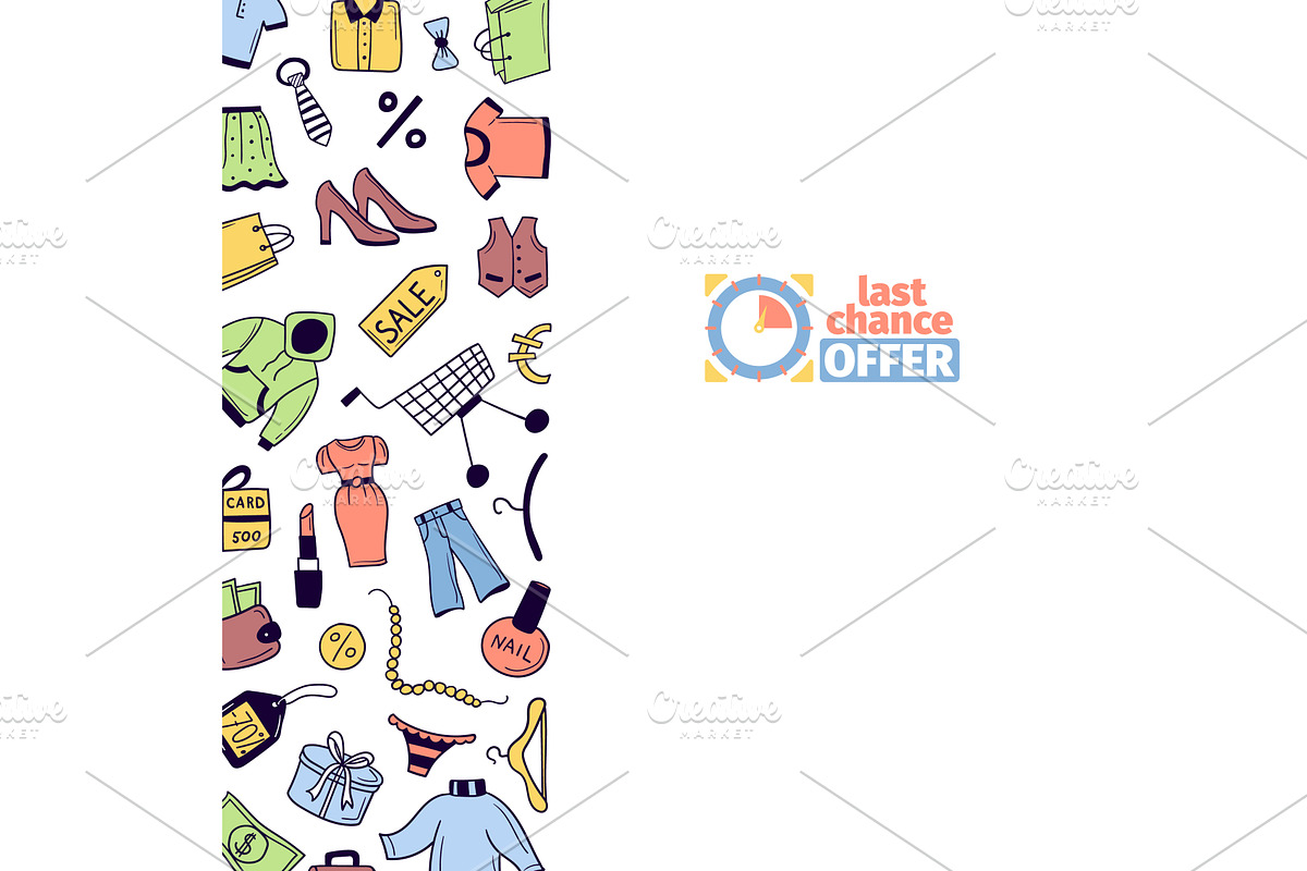 Marketing offers. clothes sales, an Object Illustration by Onyx