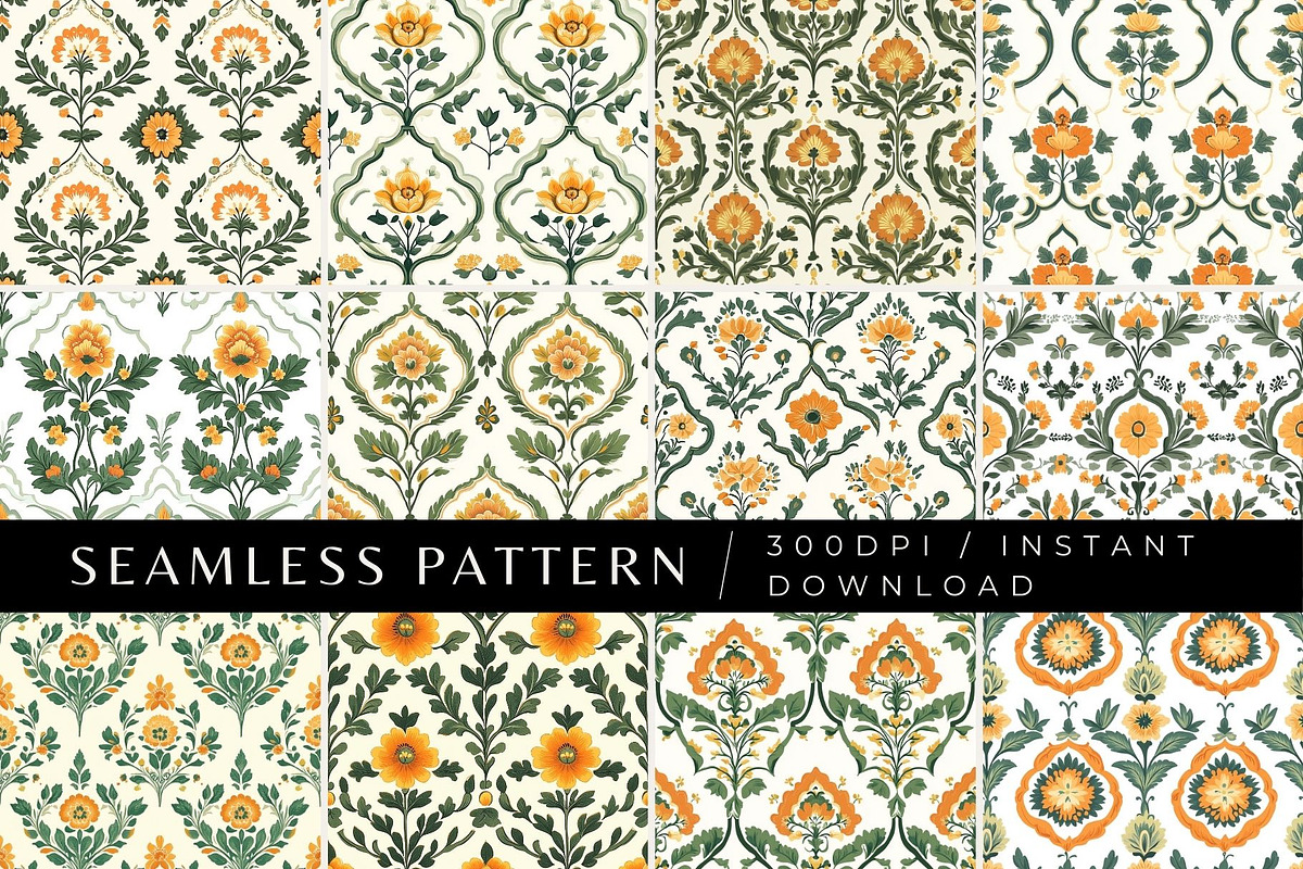 12 Marigold Mischief Patterns, a Pattern Graphic by Inknfolly (Photo 1 of 7)