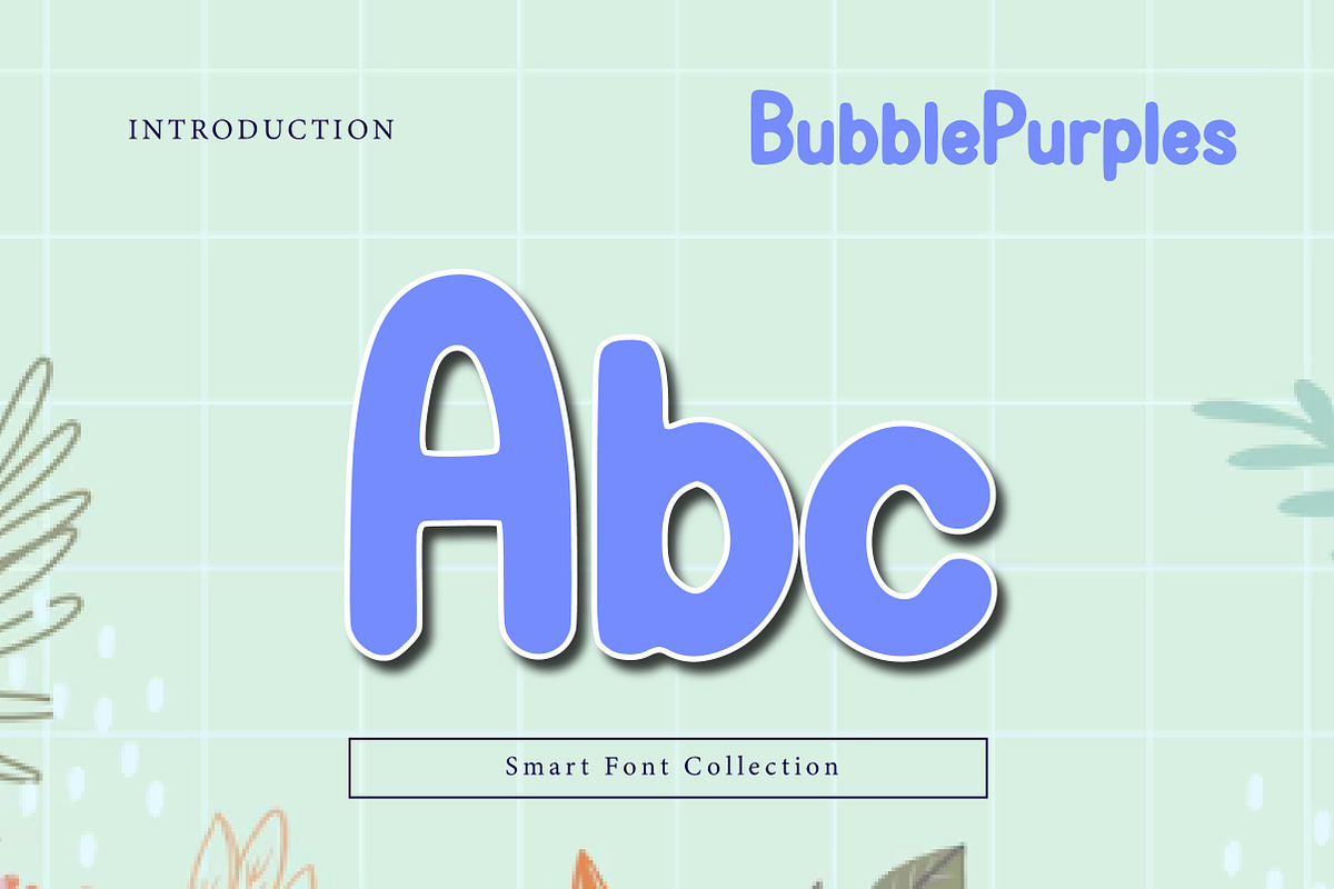 Bubble purples, a Slab Serif Font by Wow Magic (Photo 2 of 3)