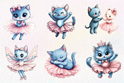 Blue Cat Ballerina Clipart, an Illustration by CreationArt (Thumbnail 5 of 9)