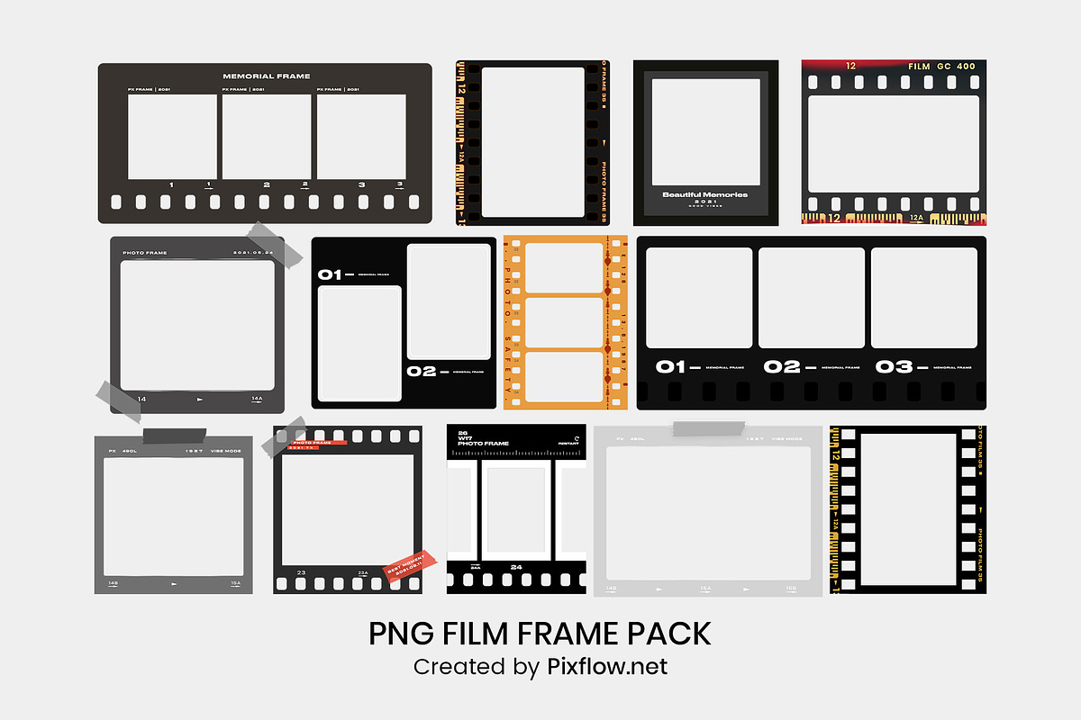 PNG Film Frame Pack, an Object Graphic by Pixflow (Photo 6 of 10)
