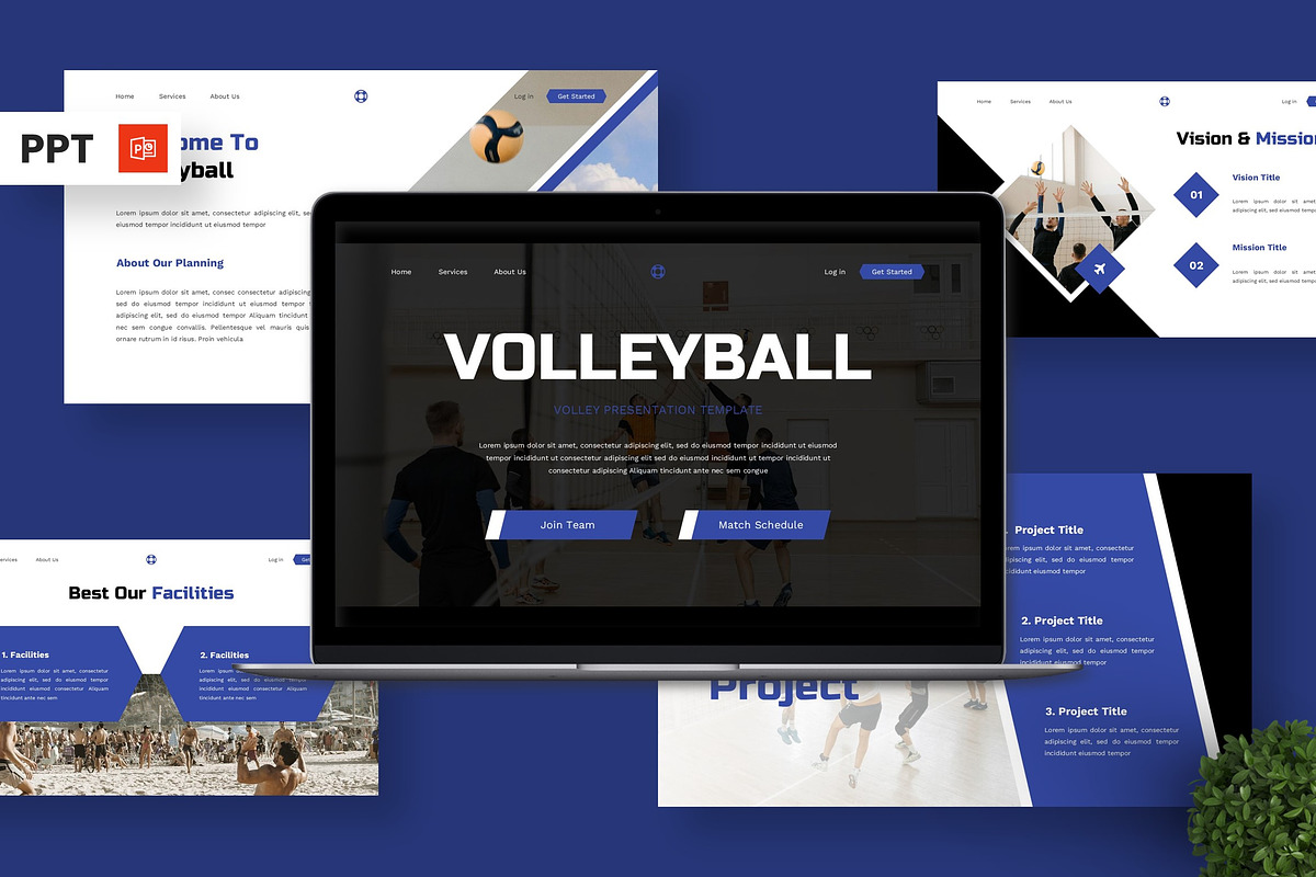 Volleyball - Sport Powerpoint, a Presentation Template by Deepslide Studio (Photo 1 of 6)