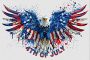 American Eagle Flag 4th of July Png, an Illustration by VetalStock (Thumbnail 3 of 3)