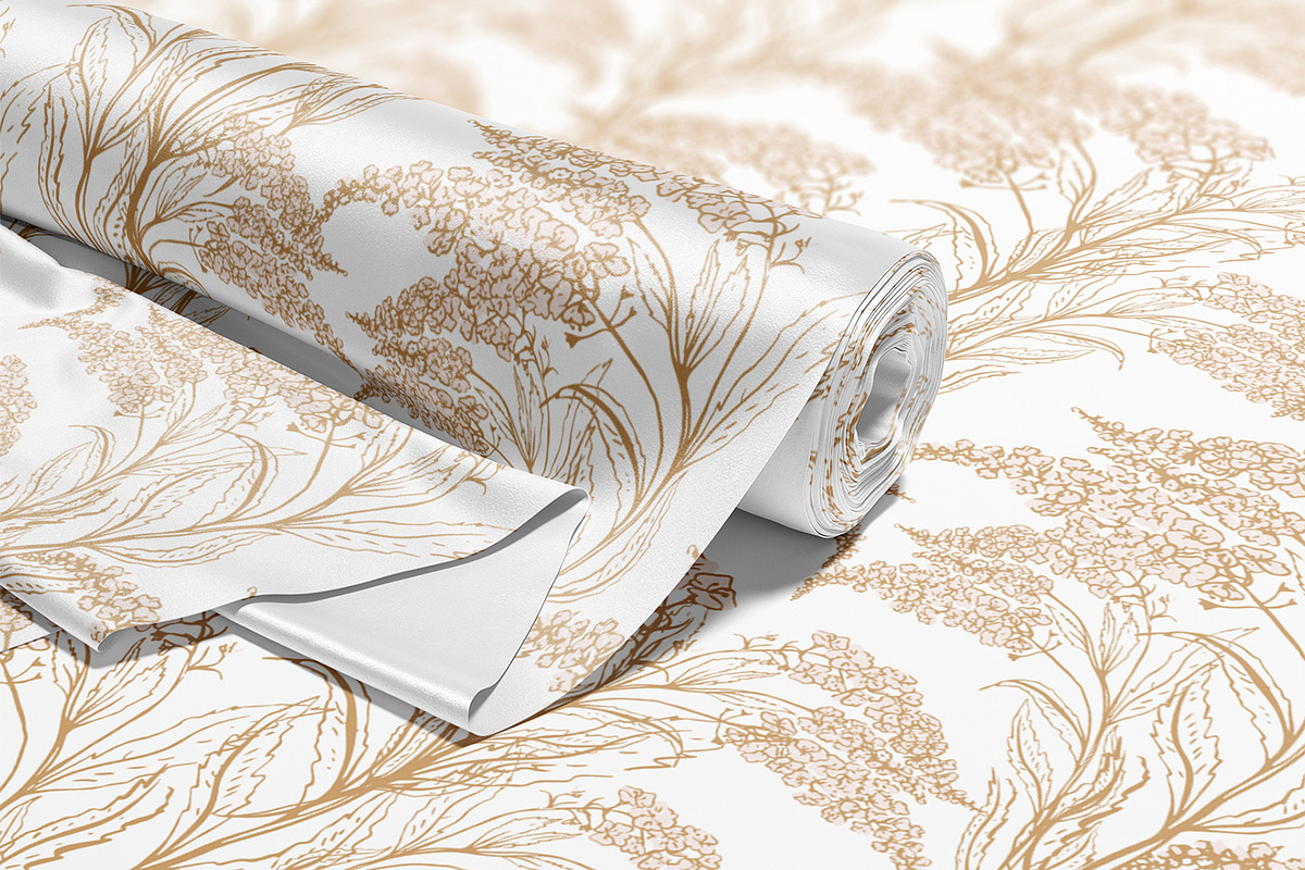 Golden Blossom Flowers, a Pattern Graphic by MalyskaStudio (Photo 11 of 12)