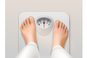 Realistic feet scales. Woman foot, a Healthcare Illustration by Stock-Smart-Start