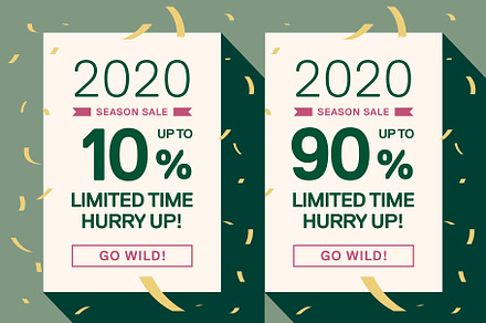 Season Sale Discount Banner, Flyer