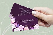 Morning Glory Business Card Template, a Business Card Template by Ujean'sWhimsicalWorld (Thumbnail 2 of 4)