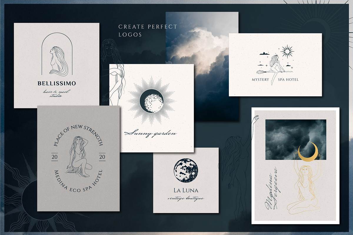 Hand drawn Celestial Women Line Art, an Illustration by KirillsWorkshop (Photo 7 of 8)